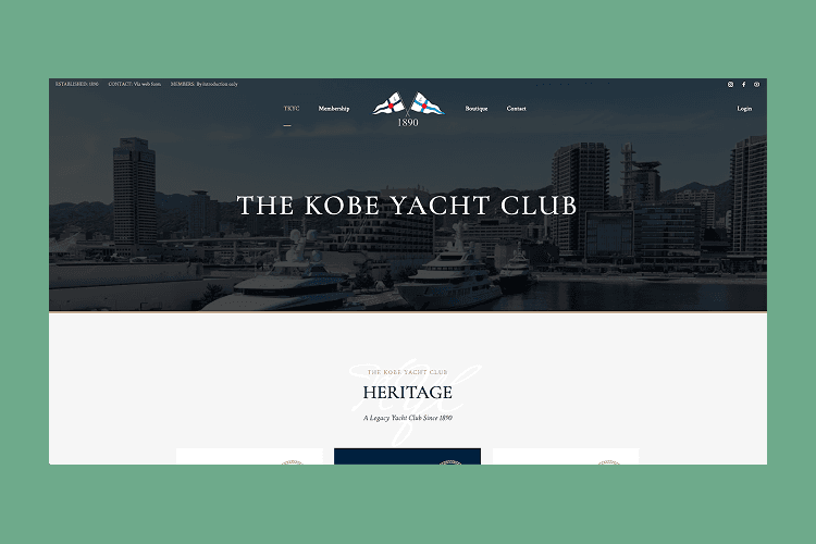 A screenshot of The Kobe Yacht Club