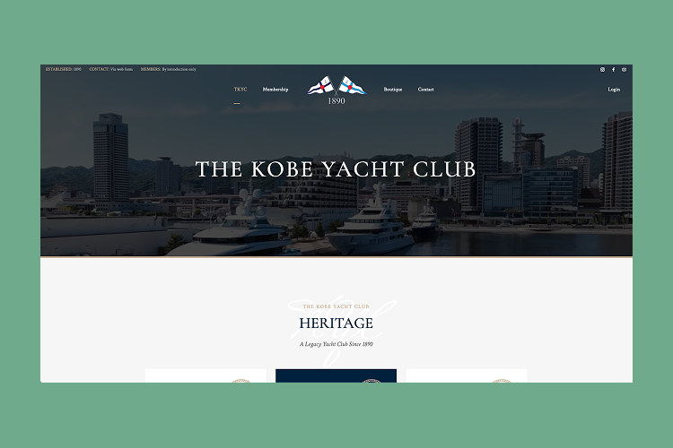 A screenshot of The Kobe Yacht Club